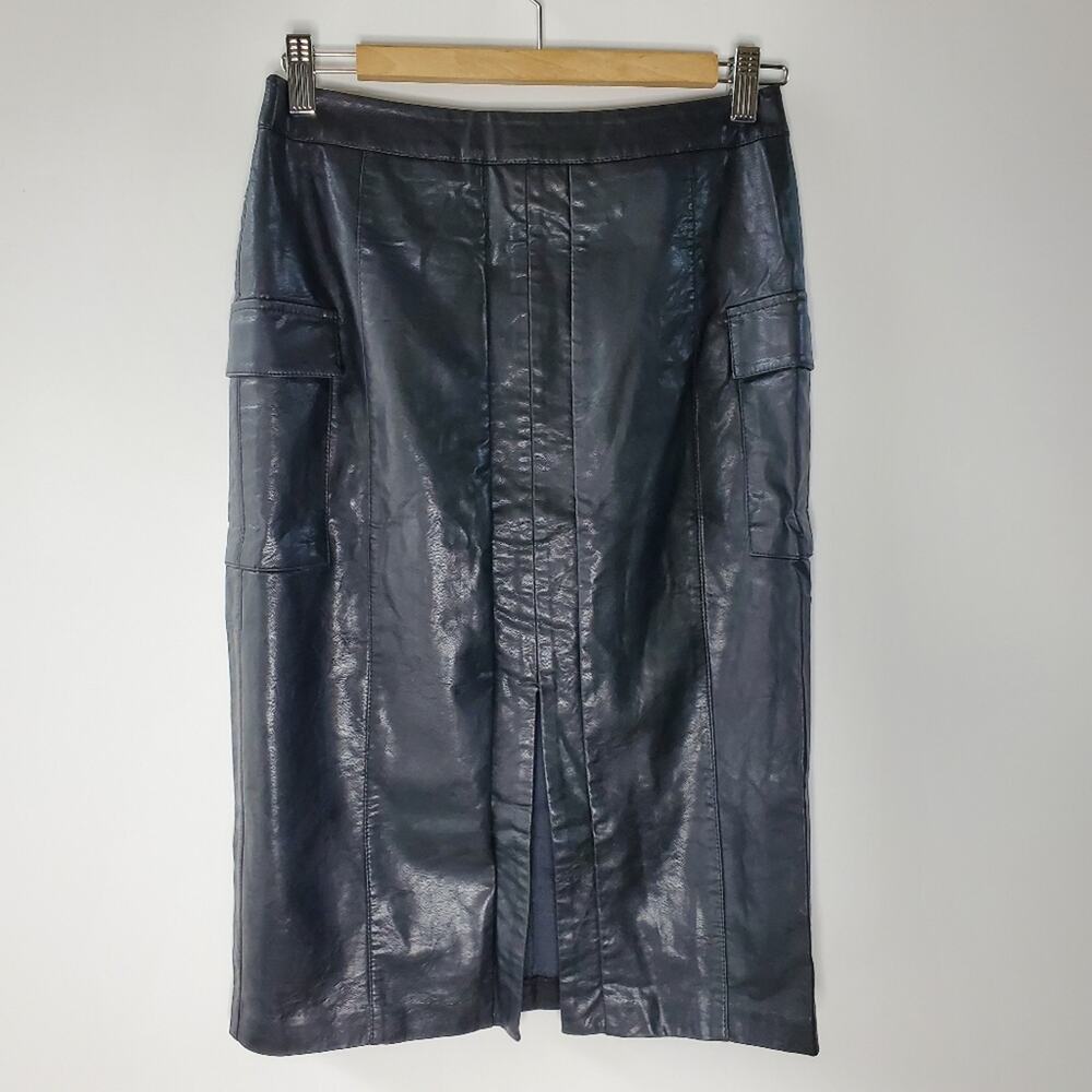 JOA Los Angeles  black faux leather pencil skirt Size Medium